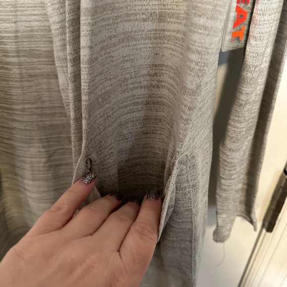 Women's 32 Degrees Beige Open Front Cardigan L/XL NWT - Picture 3 of 7